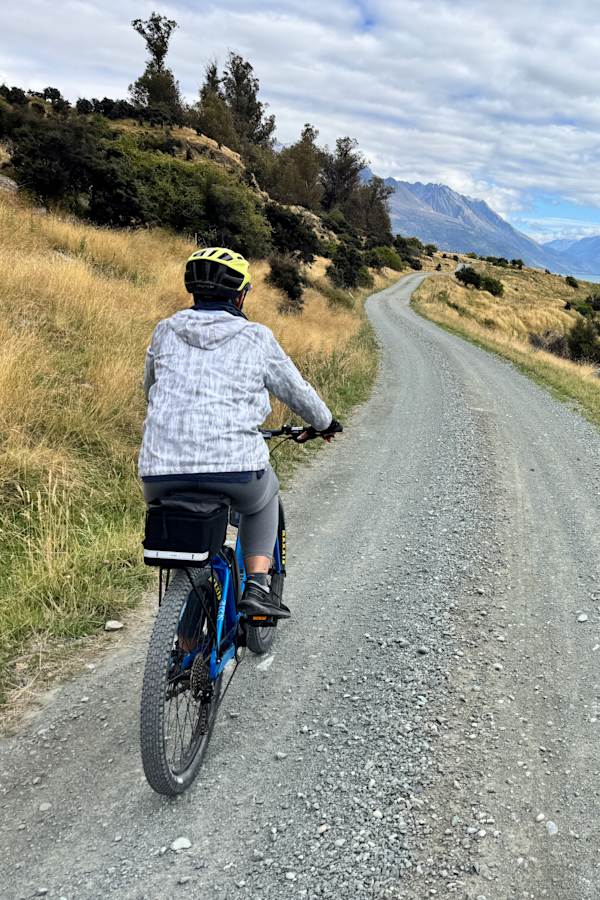 Guest biking on the Alps to Ocean Trail